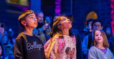 Children at a library event