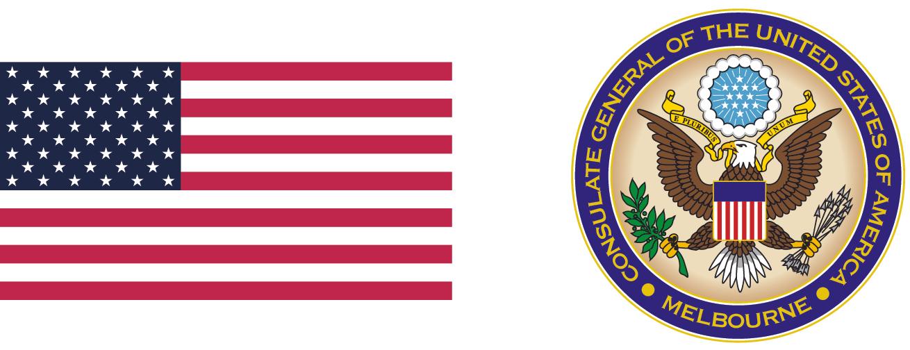 US consulate melbourne flag seal.