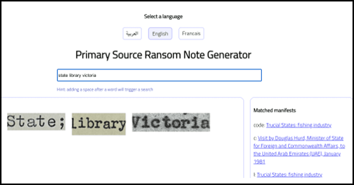 Primary Source Random Note Generator screenshot