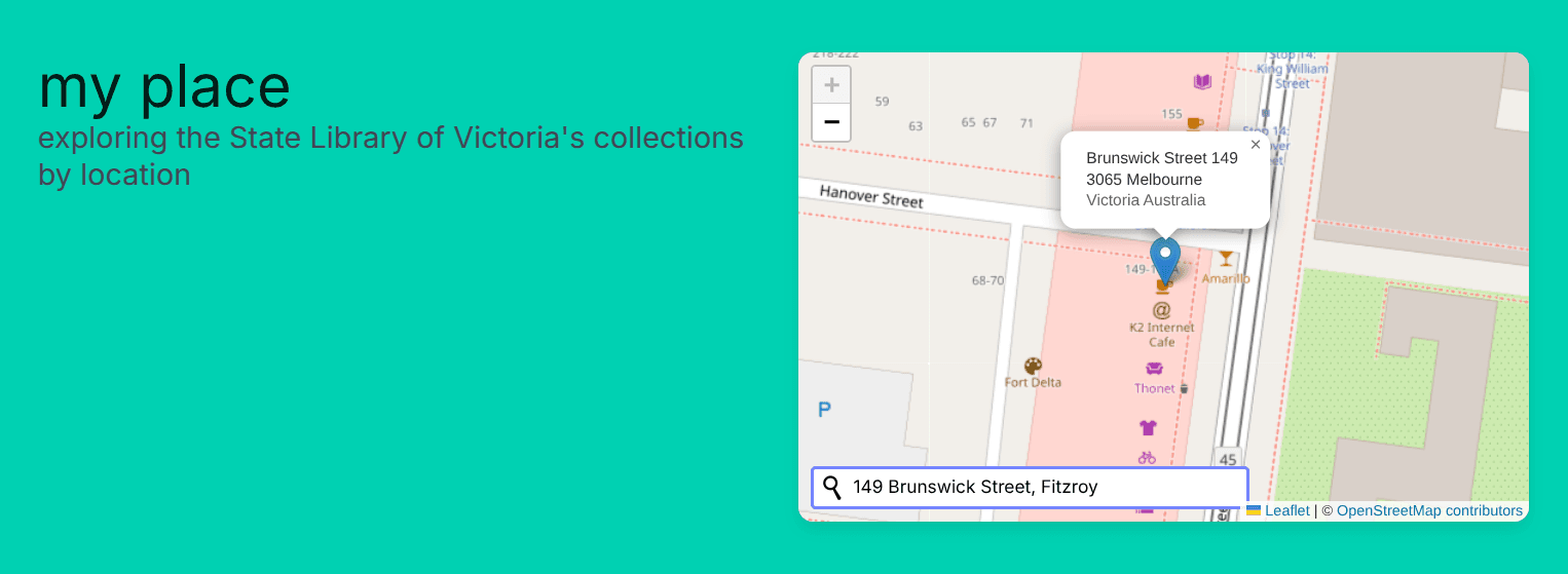 Map centred on 149 Brunswick Street, Fitzroy