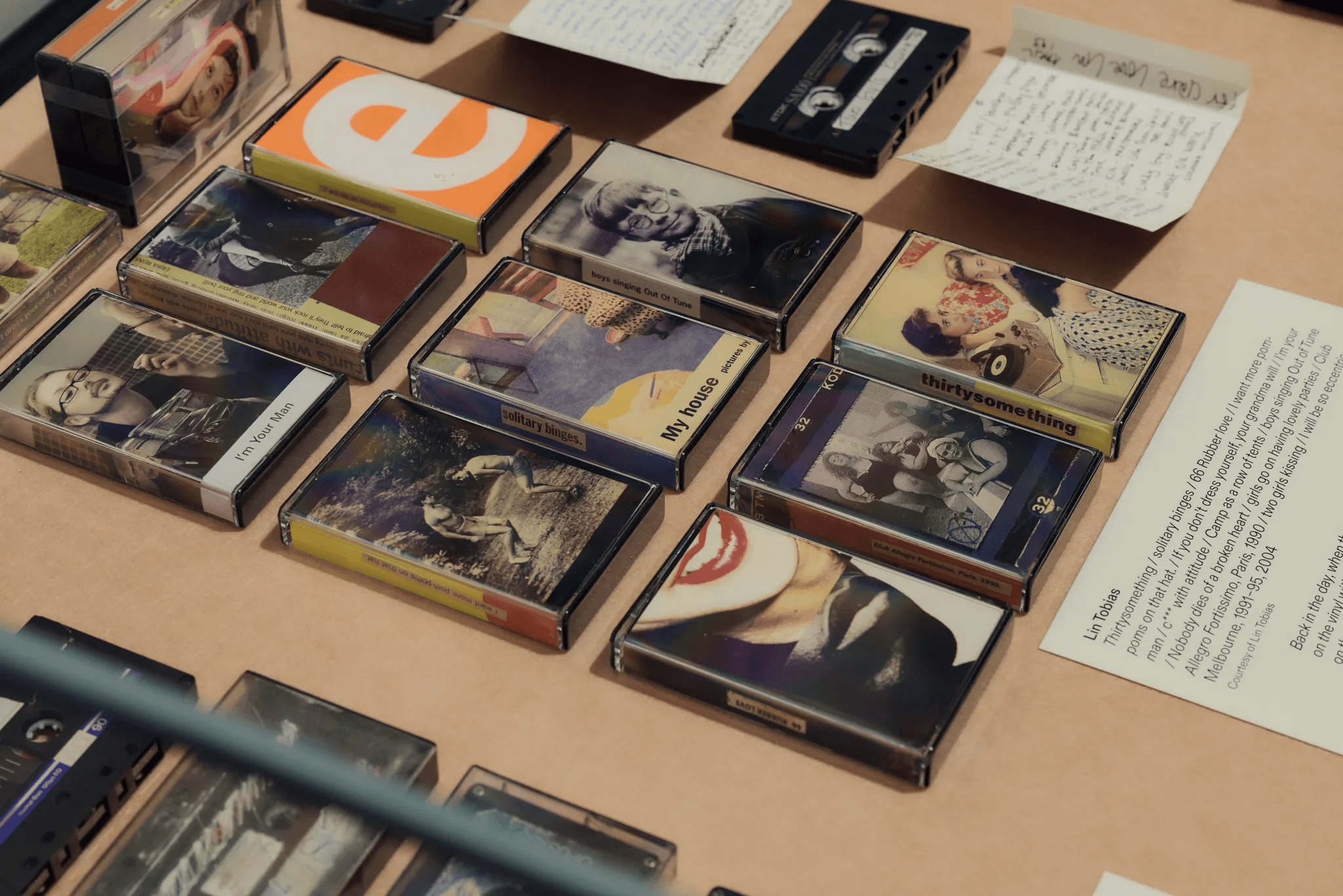 Cassette mixtapes lying on a table